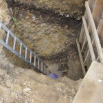 Ray's hole, tthe lowest point in the dig